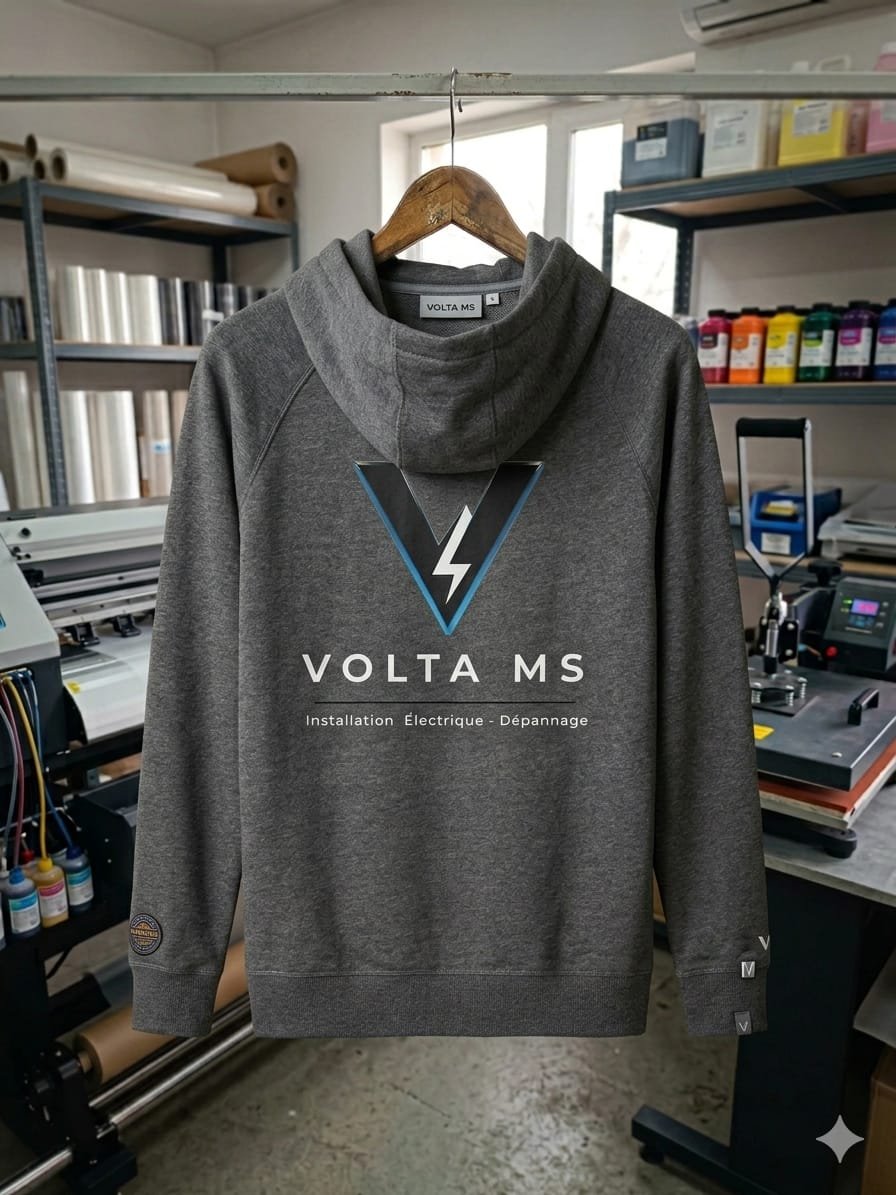 Sweat personnalisé tenue d'entreprise Volta MS